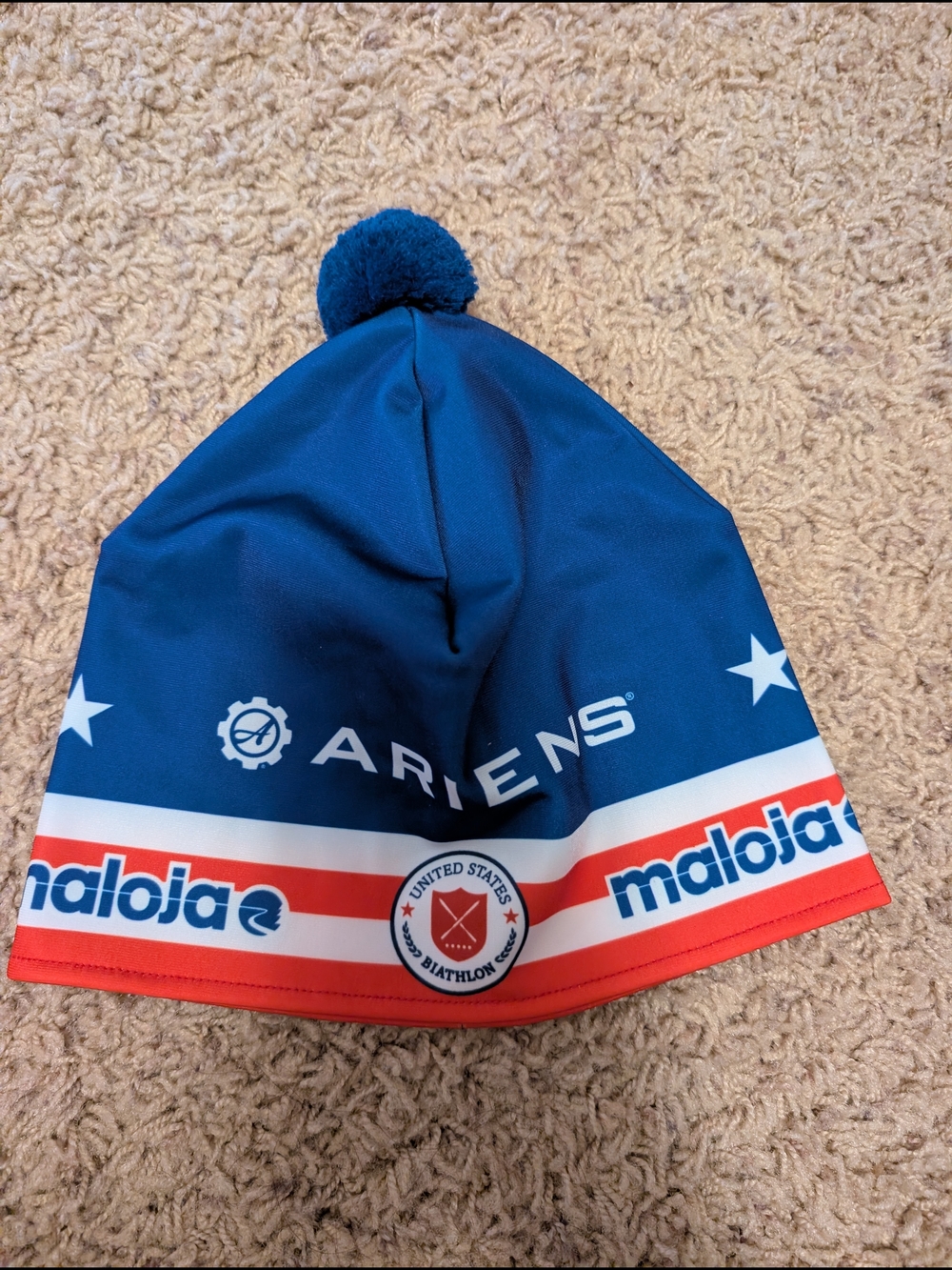 Maloja Blue Pom Beanie - United States Biathlon